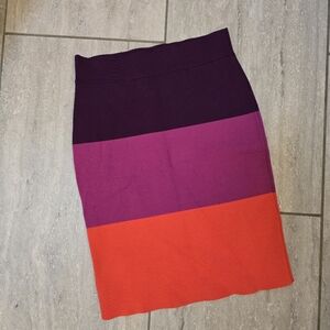BCBGMAXAZRIA Colorblock Bandage Skirt, Small, EUC!!